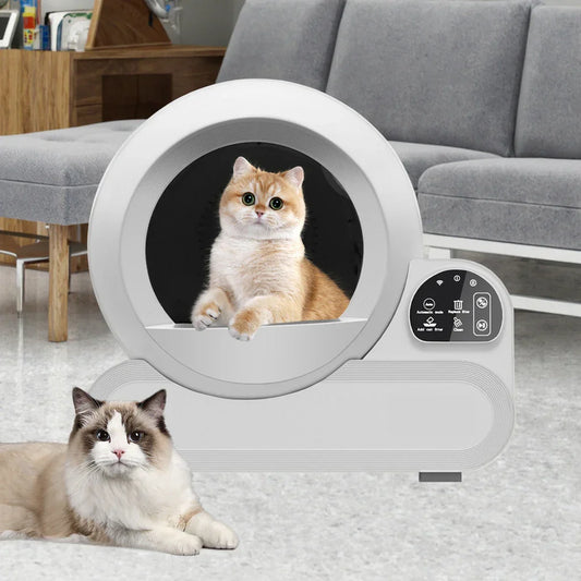 KFX-722131 Automatic Self-Cleaning Cat Litter Box with 70L Capacity and Odor Control