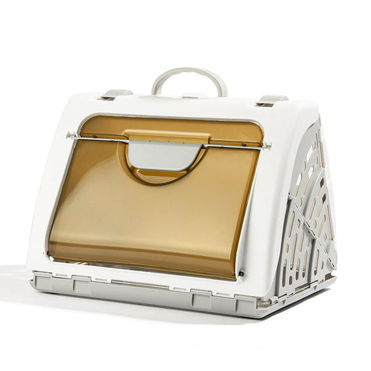 KFX-7246397 Portable Hard Shell Cat Carrier Pet Box – Durable PP Material for Safe Travel