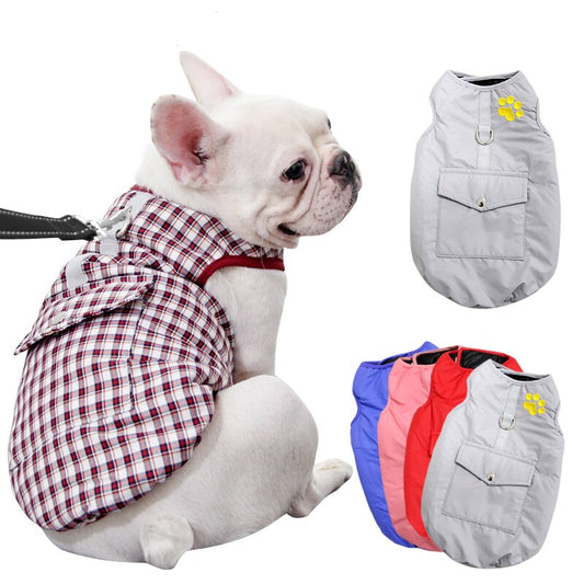 KFX-7247165 Padded Cotton Vest for Medium and Large Dogs - Casual Windbreaker with Adjustable Fit
