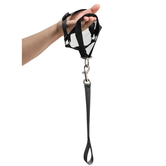 KFX-7263805 Adjustable Nylon Anti-Bite Pet Muzzle and Traction Training Belt for Dogs