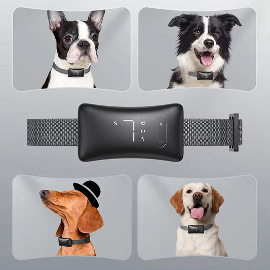 KFX-7265981 Smart Pet Bark Stopper Training Collar for Dogs - Plastic Design Available in Black and White