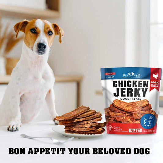 KFX-7269821 Organic Chicken Jerky Dog Treats - Grain Free, High Protein, All Natural, Ideal for Training All Life Stages, 1.5 lb