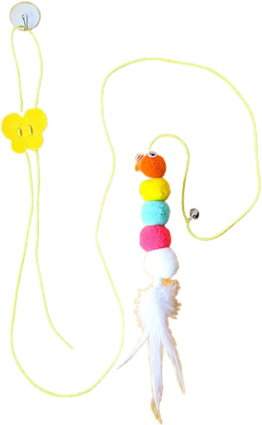 KFX-7271229 Interactive Hanging Cat Toy with Adjustable Elastic Rope for Indoor Cats, Durable and Safe Plush Design