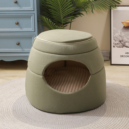 KFX-7273789 Multi-Functional Tree Hole Cat Litter House for Small Dogs and Cats - Cozy Kennel for Teddy Pomeranians