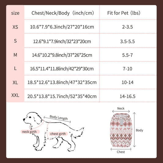 KFX-7276989 Bohemian Summer Pet Vest for Small and Medium Dogs and Cats, Cute T-Shirt for Puppies and Chihuahuas