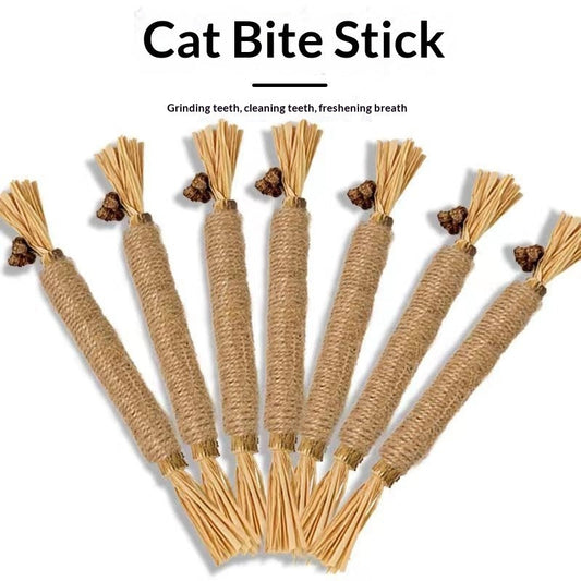 KFX-7283901 Catnip Teething Sticks for Cats - Set of 3 Sisal Pet Toys in Various Sizes