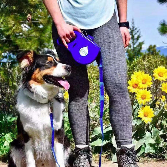 KFX-7285053 Portable Multifunctional Pet Leash with Water Bottle Holder, Durable ABS and PP Material, Ideal for Dogs
