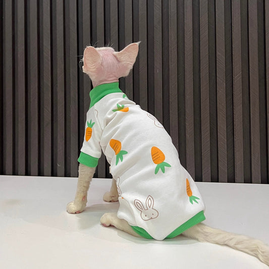 KFX-7307581 All-Season Cat Clothes, Anti-Lint, Four-Legged Style, Polyester Material, Available in Various Sizes and Colors