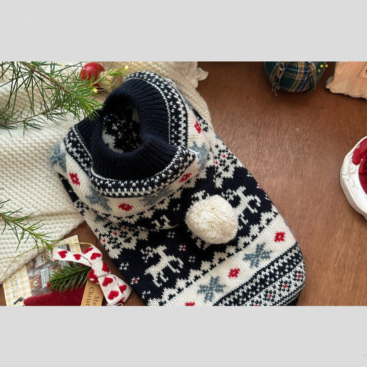 KFX-7328317 Christmas Hooded Sweater for Warm Autumn and Winter Wear for Devon Siamese and Abyssinian Cats