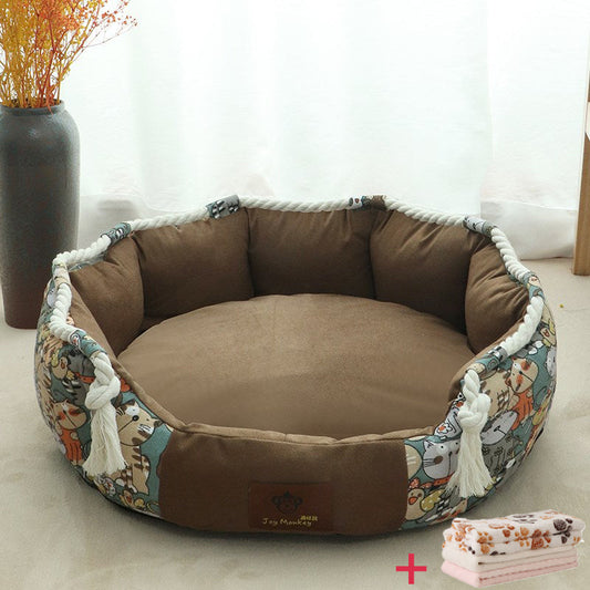 KFX-7333565 Large Removable and Washable Pet Kennel Bed for Dogs – Warm and Comfortable Options Available