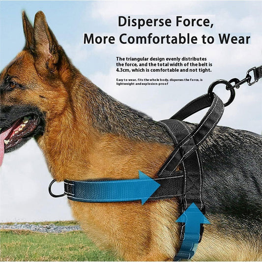 KFX-7355837 Dog Breast Strap Vest with Optional Hand Holding Rope for Medium to Large Pets