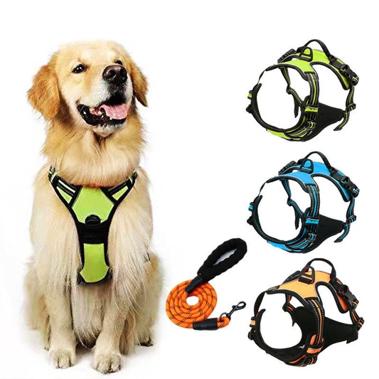 KFX-7394365 Reflective Anti-Shock Dog Vest in Multiple Colors – Adjustable Polyester Safety Harness