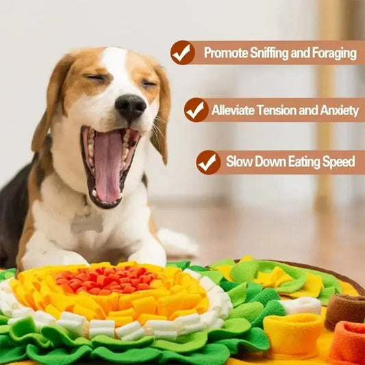 KFX-7396925 Flower-Shaped Olfactory Training Pad for Pets - 60x60CM Polar Fleece Material