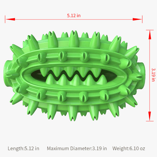 KFX-7398333 Durable Cactus Chew Toy for Medium to Large Dogs - Dental Care & Cleaning with Food-Grade Rubber