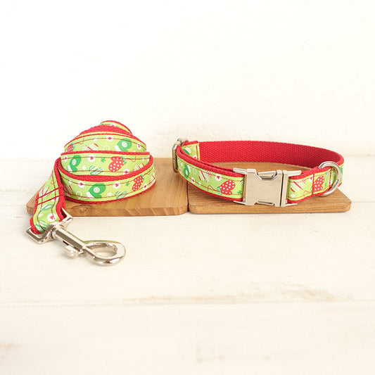 KFX-7410365 Red Christmas Polyester Pet Leash for All Seasons, Available in Multiple Sizes