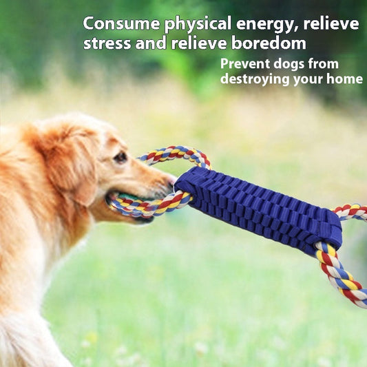 KFX-7414973 Interactive Cotton Tug-of-War Toy for Dogs - 2-Piece Tooth Cleaning Rope Set