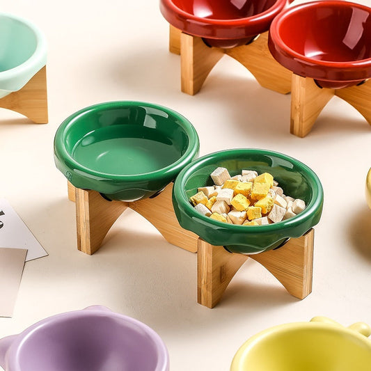 KFX-7418301 Ceramic Cat and Dog Water Bowl in Various Colors and Designs