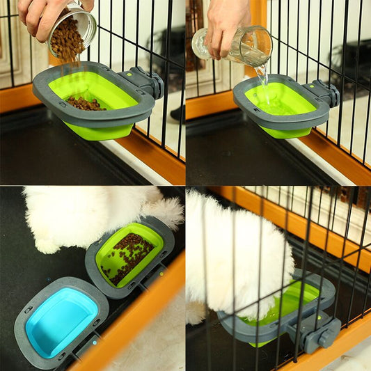KFX-7422269 Portable Folding Pet Bowl - Multi-Color TPE Design for Food and Water, Suited for All Pet Sizes