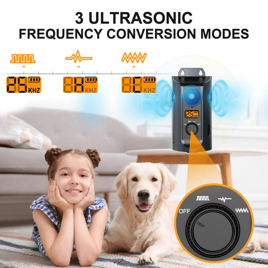 KFX-7436861 Outdoor Intelligent Anti-Barking Device with Multi-Directional Ultrasound, Waterproof IPX5, 15m Range