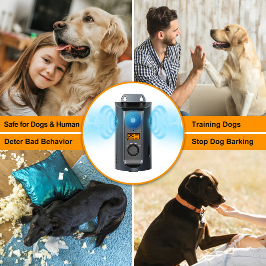 KFX-7436861 Outdoor Intelligent Anti-Barking Device with Multi-Directional Ultrasound, Waterproof IPX5, 15m Range