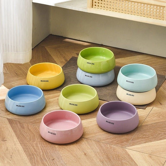 KFX-7437373 Pet Ceramic Drinking Bowl in Various Matte Colors