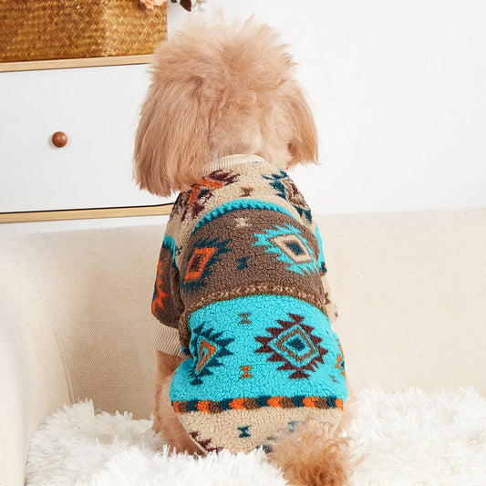 KFX-7438653 Three Special Totem Fleece Sweatshirts for Cats and Dogs in Various Sizes and Colors