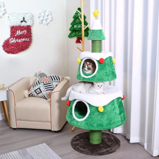 KFX-7442621 Oversized Cute Cat Nest Tree for Climbing and Play - Sisal Material
