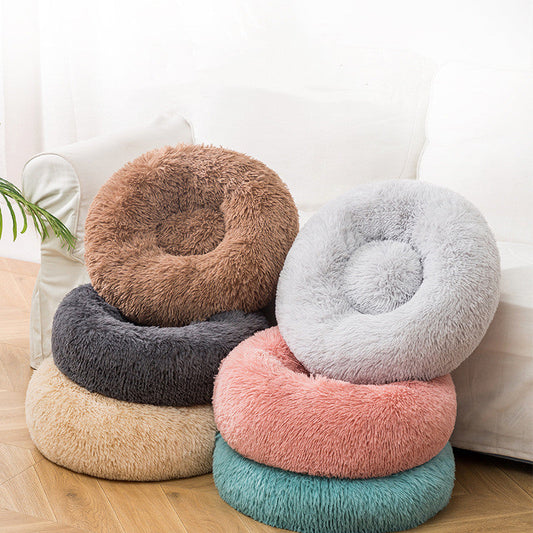 KFX-7454909 Plush Winter Dog Bed in Various Sizes and Soft Colors
