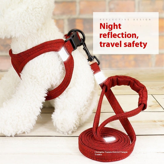 KFX-7456317 Dog Rope Leash Vest Style for Cats - Available in Multiple Colors and Sizes