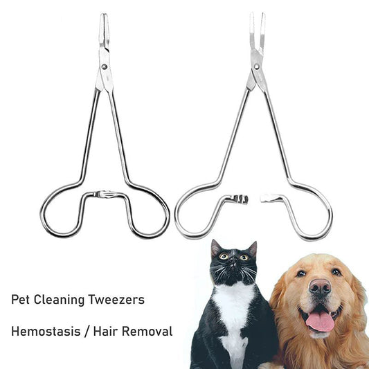 KFX-7456445 Stainless Steel Ear Hair Tweezers for Pet Hair Removal and Ear Cleaning