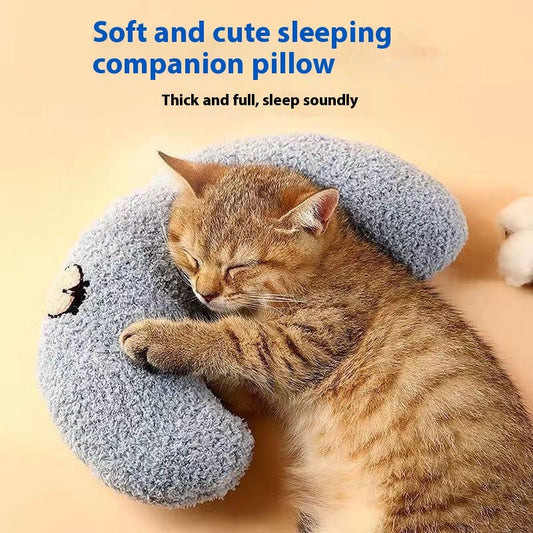 KFX-7456701 Pet Sleeping Mat with Neck Support - U-Shaped Pillow in Multiple Colors and Sizes