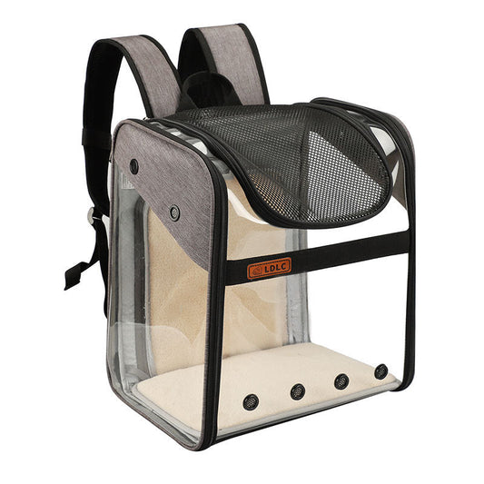 KFX-7457085 Portable Expandable Cat Carrier - Oxford Cloth, Breathable Space Bag for Pets Up to 20kg