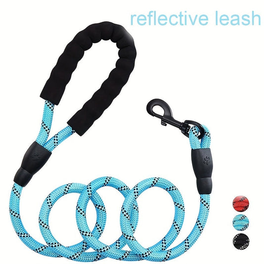 KFX-7458109 Dogs Leash with Padded Handle and Reflective Stitching for Comfortable Jogging and Training