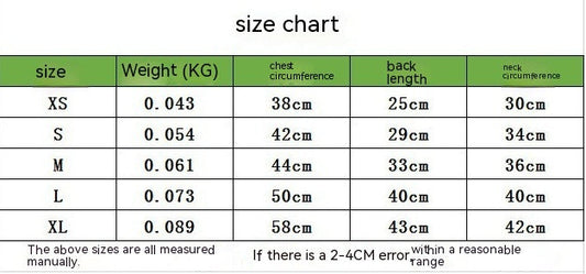 KFX-7474493 Casual Small Dog Puppy Clothes for Spring and Summer in Multiple Colors and Sizes