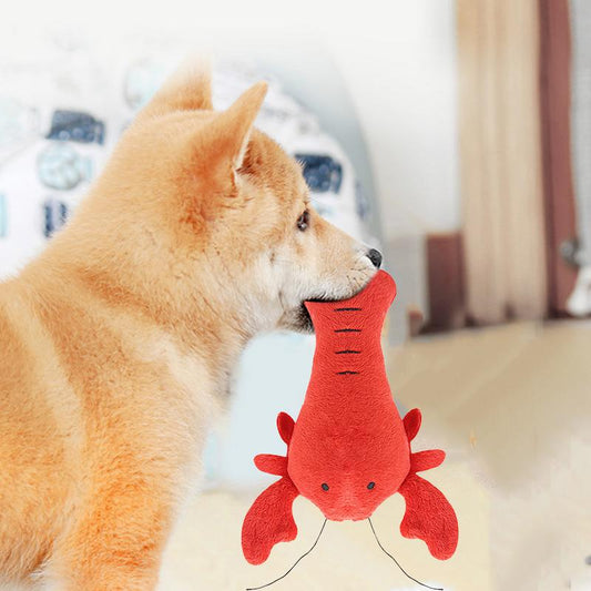 KFX-7487293 Interactive Plush Dog Chew Toy Set - 15 Soft Fruit and Cartoon Designs for Pets