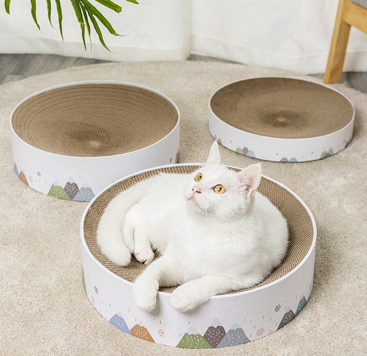 KFX-7487805 Corrugated Paper Cat Scratcher Nest - Available in Three Sizes (S, M, L)