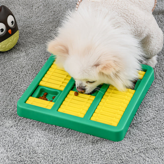 KFX-7494205 Interactive Dog Puzzle Toy - Anti-Boredom Educational Activity for Dogs - Lake Blue and Green