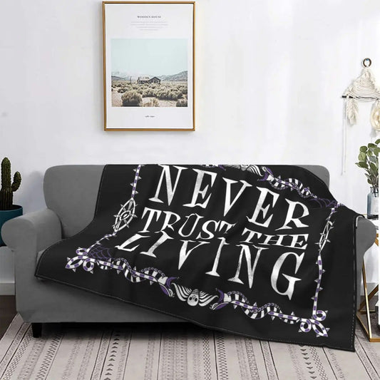 KFX-7505725 Gothic Geometric Pattern Flannel Blanket for All Seasons, Multiple Sizes Available