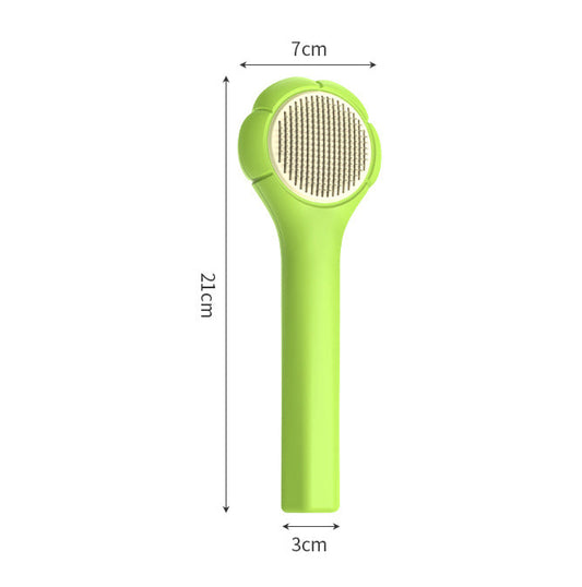 KFX-7510461 Pet Hair Removal Massage Comb for Cats and Dogs, Short Hair Grooming Tool, ABS and Steel Material, Gentle Stroke Cleaner