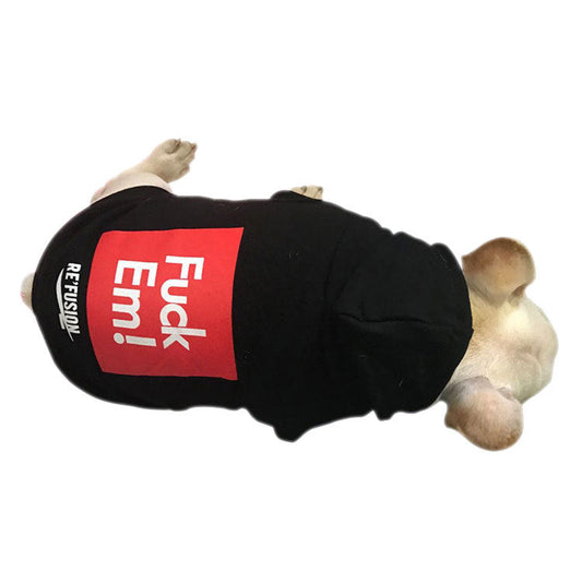 KFX-7511229 Casual Cotton Sweater for Dogs in Gray and Black, Sizes XS to XXL