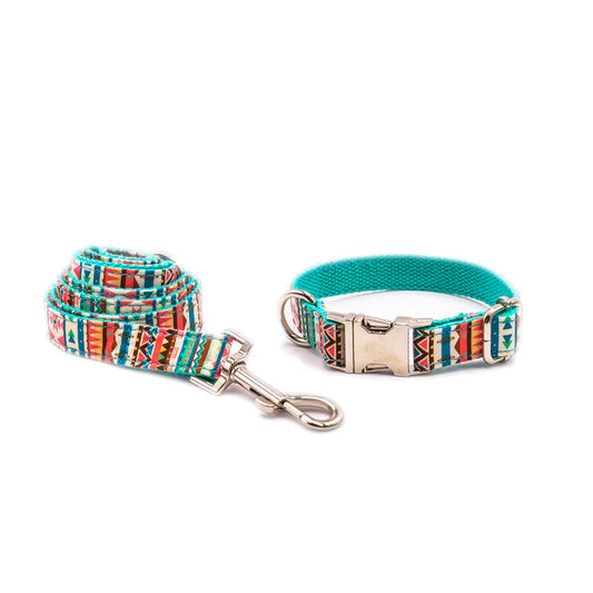 KFX-7516477 Customizable Cloth Dog Collar with Print for Cats and Dogs - Casual Style