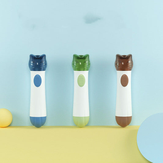 KFX-7526973 Plastic Cat Face Infrared Modeling Pen with Battery and Screwdriver - Blue, Green, Coffee
