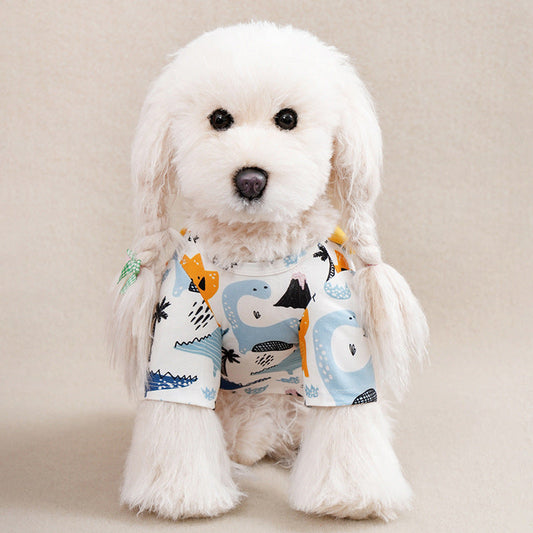 KFX-7547965 Full Printed Casual T-Shirt for Small Dogs - Spring & Autumn Available in Multiple Sizes and Colors