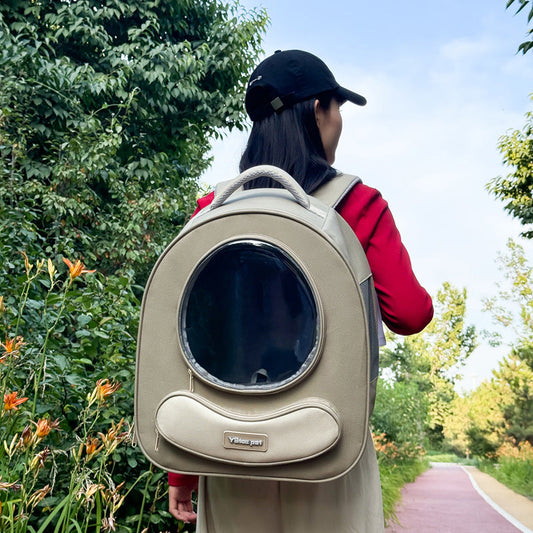 KFX-7549629 Large Capacity Space Capsule Backpack for Pets - Breathable and Comfortable Design