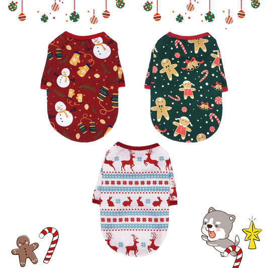 KFX-7551549 Cozy Cotton Dog Clothes for the Christmas Season