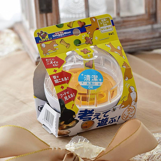 KFX-7565501 Interactive Dog Food Tumbler Puzzle Ball - Soft Glue Material, 82mm Diameter, Ideal for Dogs Under 6kg