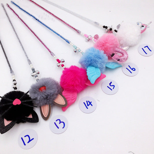 KFX-7580989 Colorful Plush Cat Toy Collection with PVC Pipe for Playful Kittens