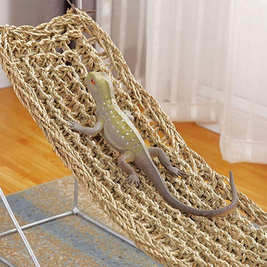 KFX-7598269 Reptile Crawling Mat and Lizard Relaxation Straw Mattress for Bearded Dragons and Geckos