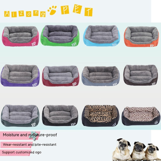 KFX-7607229 Fleece-Lined Pet Cushion Mat for Dogs and Cats - Warm, Versatile, Available in Multiple Colors and Sizes
