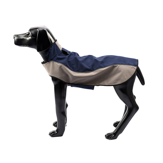 KFX-7617085 Waterproof Breathable Outdoor Dog Stormsuit in Blue and Brown
